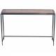 Grande Console Igloo Signature Sellette en Acier et Verre Fumé Table d'Appoint 30x70x110cm
