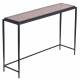 Grande Console Igloo Signature Sellette en Acier et Verre Fumé Table d'Appoint 30x70x110cm