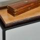 Grande Console Igloo Signature Sellette en Acier et Verre Fumé Table d'Appoint 30x70x110cm