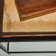 Grande Console Igloo Signature Sellette en Acier et Verre Fumé Table d'Appoint 30x70x110cm