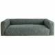 Canapé Madison Signature Sofa 3/4 Places en Tissu Chiné Vert Banquette de Salon 67x108x252cm