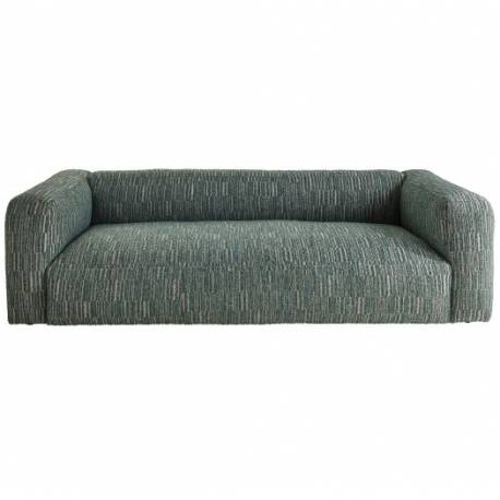 Canapé Madison Signature Sofa 3/4 Places en Tissu Chiné Vert Banquette de Salon 67x108x252cm