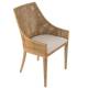 Chaise Julie Signature Assise en Rotin et Coussin en Tissu Ecru Fauteuil Bohème 56x58x88cm