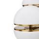 Lustre Montparnasse Signature Luminaire en Acier Doré et Opaline Lustre 4 Globes 76x76x100cm