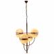 Lustre Montparnasse Signature Luminaire en Acier Doré et Opaline Lustre 4 Globes 76x76x100cm