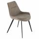 Lot de 2 Chaises Colombe Taupe Signature Sièges de Table de Salle à Manger en Acier et Tissu 54x62x82cm