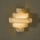 Applique SARA Signature Luminaire en Métal et Faux Albâtre Eclairage Mural Art-Déco 15x30x32cm