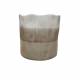 Vase Rond Cache Pot en Grès Emaillé Dégradé Taupe Objet de Décoration 15x15x15cm