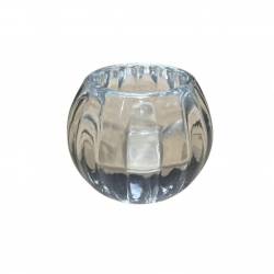 Bougeoir en Verre Photophore pour Bougie Chauffe Plat Décoration de Table 6x7x7cm