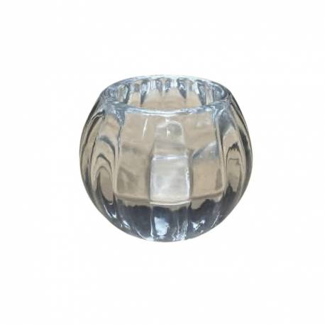 Bougeoir en Verre Photophore pour Bougie Chauffe Plat Décoration de Table 6x7x7cm