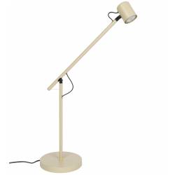 Lampe Aéro Woody Luminaire à Poser en Acier Beige et PVC Eclairage Inclinable 20x45,5x55cm
