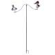 Mobile de Jardin Métal Décoration Extérieur à Planter Tuteur Duo de Corbeaux Acier Patiné à Piquer 17x75x155cm