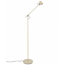 Lampadaire Aéro Woody Luminaire sur Pied en Acier Beige et PVC Eclairage Inclinable 25x57,5x120cm