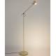 Lampadaire Aéro Woody Luminaire sur Pied en Acier Beige et PVC Eclairage Inclinable 25x57,5x120cm
