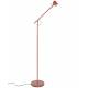 Lampadaire Aéro Woody Luminaire sur Pied en Acier Rouge et PVC Eclairage Inclinable 25x57,5x120cm