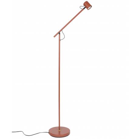Lampadaire Aéro Woody Luminaire sur Pied en Acier Rouge et PVC Eclairage Inclinable 25x57,5x120cm