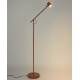 Lampadaire Aéro Woody Luminaire sur Pied en Acier Rouge et PVC Eclairage Inclinable 25x57,5x120cm