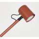 Lampadaire Aéro Woody Luminaire sur Pied en Acier Rouge et PVC Eclairage Inclinable 25x57,5x120cm
