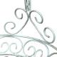 Petite Jardinière Façon Panier Pot de Fleur Bac de Plantation en Acier Blanc 21,5x21,5x33cm