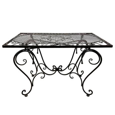 Table Basse Papillon Rectangulaire Acier Marron Desserte Table d'Appoint Pliable de Jardin 50x56x85cm