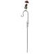 Pluviomètre à Piquer Tuteur à Plantes Déco de Jardin Corbeau Parapluie Rouge en Acier et Verre 12,5x21,5x131cm