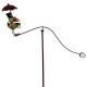 Mobile de Jardin Tuteur à Plantes Motif Corbeau en Acier Coloré 9x62x127cm