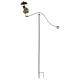 Mobile de Jardin Tuteur à Plantes Motif Corbeau en Acier Coloré 9x62x127cm