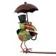 Mobile de Jardin Tuteur à Plantes Motif Corbeau en Acier Coloré 9x62x127cm