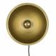 Applique Sunny M Woody Luminaire Mural en Acier Finition Noire et Dorée Alimentation sur Secteur 18x24x24cm