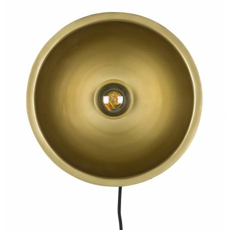 Applique Sunny M Woody Luminaire Mural en Acier Finition Noire et Dorée Alimentation sur Secteur 18x24x24cm