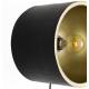Applique Sunny M Woody Luminaire Mural en Acier Finition Noire et Dorée Alimentation sur Secteur 18x24x24cm