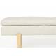 Banquette Jappo Woody Banc d'Intérieur en Pin et Tissu Gris Assise Design Scandinave 40x45x120cm