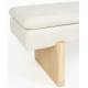 Banquette Jappo Woody Banc d'Intérieur en Pin et Tissu Gris Assise Design Scandinave 40x45x120cm
