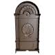 Fontaine de Jardin Fontaine pour Arrivée Murale en Fonte d'Aluminium Patinée Marron avec Robinet en Laiton 35x40x83cm