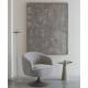 Fauteuil Renate Woody Siège Pivotant en Acier et Tissu Marron Assise Lounge Design 73x75x75cm
