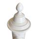 Fontaine de Potager extérieur Fontaine à poser en Fonte d'Aluminium Patinée Blanc avec Robinet Fonctionnel 26x35x72cm
