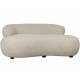 Canapé Noxx Woody Sofa Asymétrique en Bois et Tissu Beige Assise Contemporaine 73x115x185cm