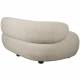 Canapé Noxx Woody Sofa Asymétrique en Bois et Tissu Beige Assise Contemporaine 73x115x185cm