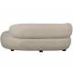 Canapé Noxx Woody Sofa Asymétrique en Bois et Tissu Beige Assise Contemporaine 73x115x185cm