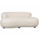 Canapé Noxx Woody Sofa Asymétrique en Bois et Tissu Blanc Assise Contemporaine 73x115x185cm