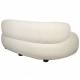 Canapé Noxx Woody Sofa Asymétrique en Bois et Tissu Blanc Assise Contemporaine 73x115x185cm