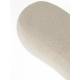 Repose Pied Noxx Woody Pouf Structure Bois et Tissu Beige Assise Asymétrique 41x46x120cm