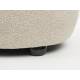 Repose Pied Noxx Woody Pouf Structure Bois et Tissu Beige Assise Asymétrique 41x46x120cm