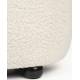 Repose Pied Noxx Woody Pouf Structure Bois et Tissu Blanc Assise Asymétrique 41x46x120cm