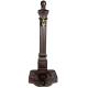 Fontaine Extérieure Colonne de jardin à Poser en Fonte d'Aluminium Marron et Robinet Fonctionnel en Laiton 