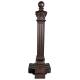 Fontaine Extérieure Colonne de jardin à Poser en Fonte d'Aluminium Marron et Robinet Fonctionnel en Laiton 