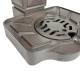 Fontaine Extérieure Colonne de jardin à Poser en Fonte d'Aluminium Marron et Robinet Fonctionnel en Laiton 