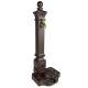 Fontaine Extérieure Colonne de jardin à Poser en Fonte d'Aluminium Marron et Robinet Fonctionnel en Laiton 