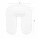 Pouf Noxx Woody Tabouret Structure Bois et Tissu Blanc Assise d'Appoint Asymétrique 42x42x46cm
