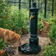 Fontaine de Jardin Décoration à Poser en Fonte d'Aluminium et Robinet en Laiton Colonne à Eau Style Antan 29x33x81cm